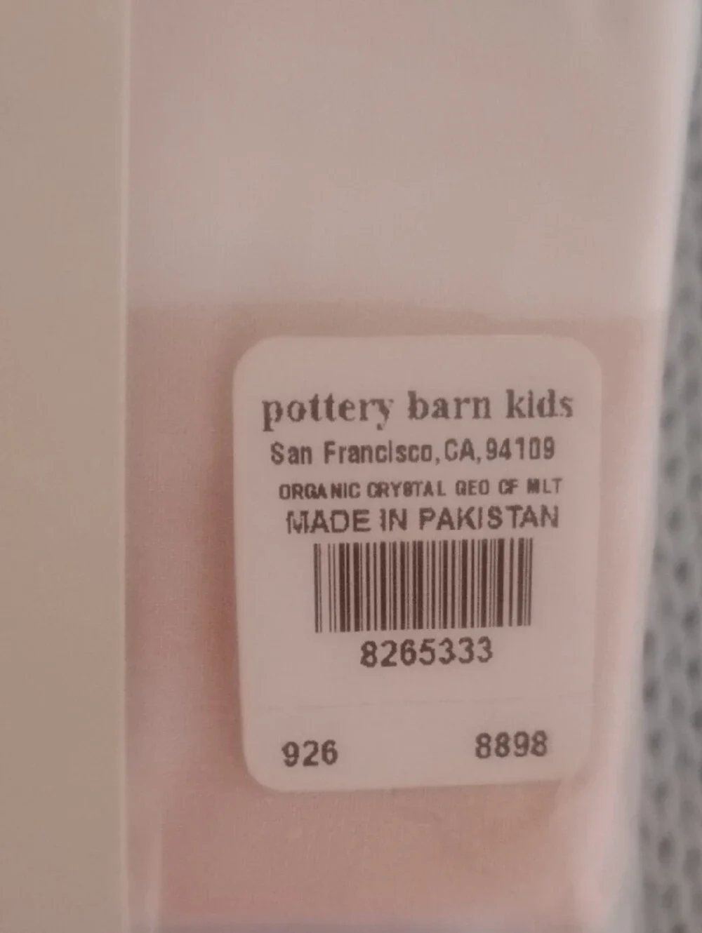 West Elm Pink Crystal Geo Organic Crib Fitted Sheets Pottery Barn Kids 2